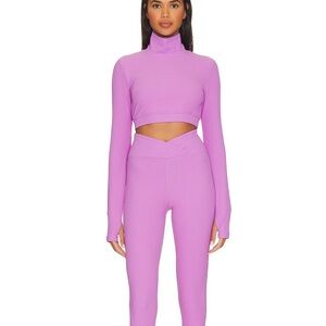 Year or Ours Purple High-Waisted Full-Length Yoga Set